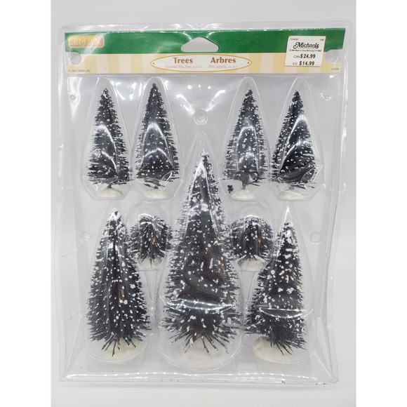Lemax - Christmas Tree - Pine Tree Set of 9 - Picture 1 of 2